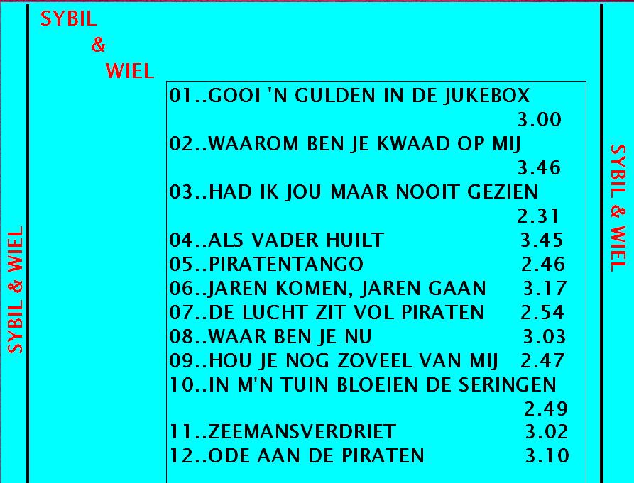 Sybil En Wiel  Konvooi : Back